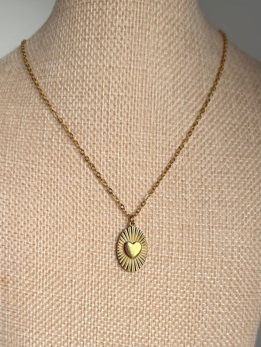 Gilded Heart Necklace